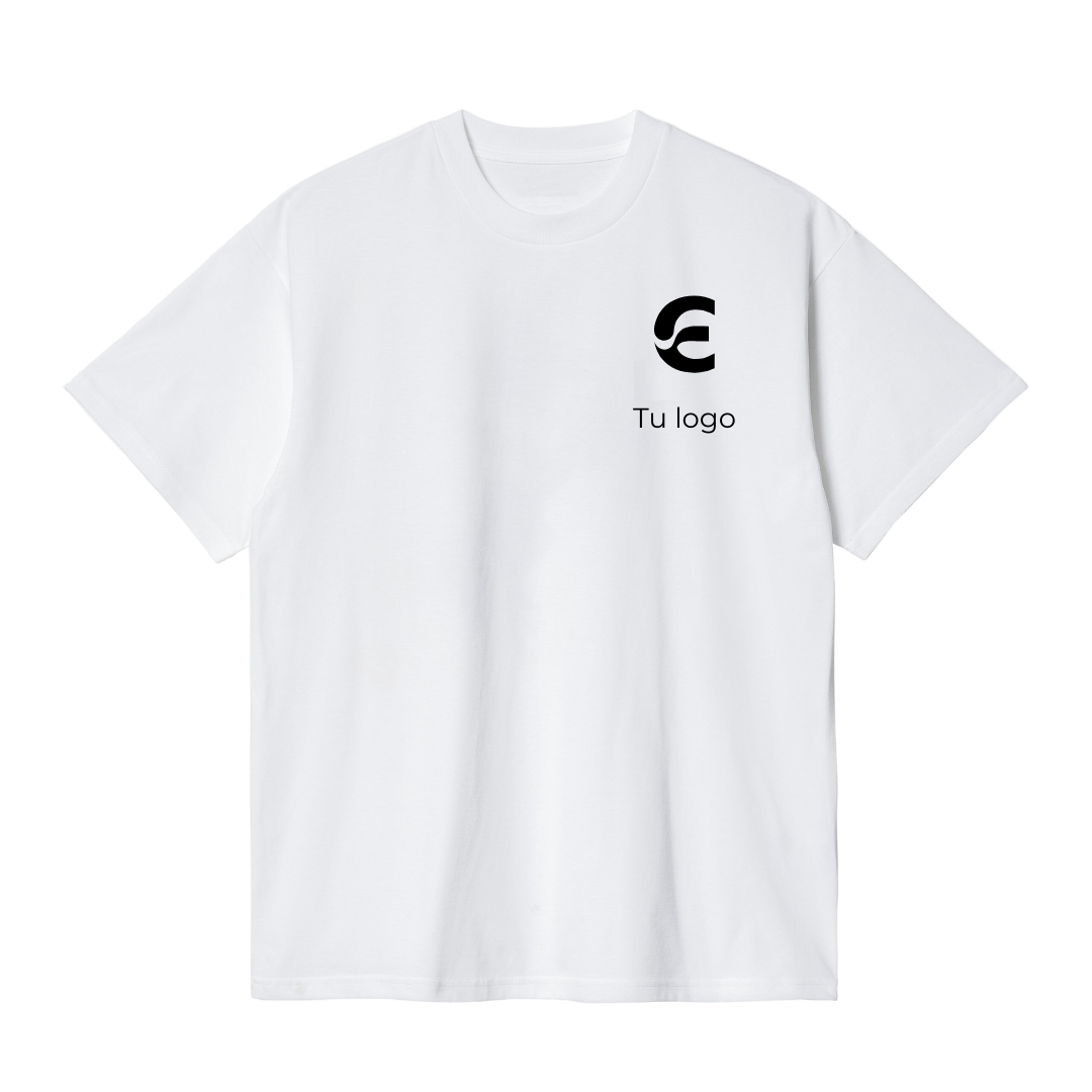 Remera 100% algodón cuello redondo + Tu logo - Image 2